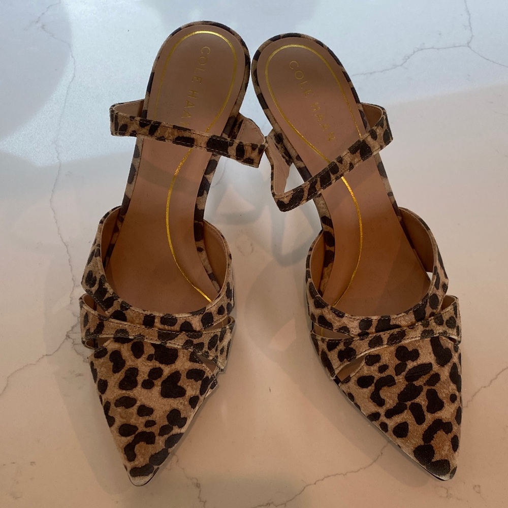 COLE HAAN Animal Print Kitten Heels